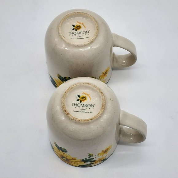Thomson Pottery Sunflower Mugs Set of 2 - Picture 7 of 7